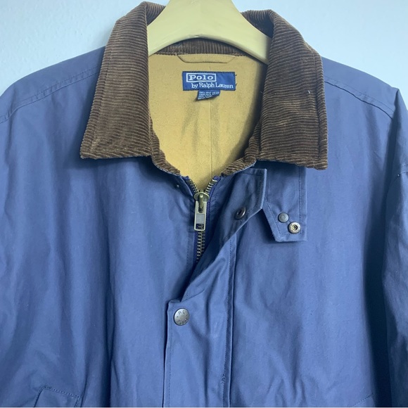 Vintage Polo Ralph Lauren XL Waxed Oil Tin Barn Chore Hunting Field Jacket - Picture 2 of 12
